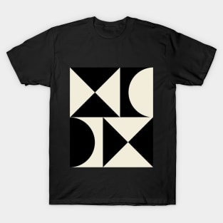 Black & White Abstract Art Minimal Shirt with Pattern style T-Shirt